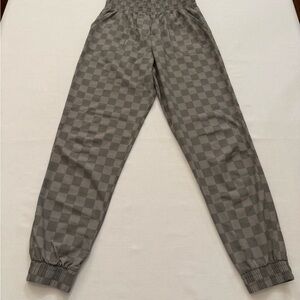 Albion Fit Destination Joggers in Olive Checkers women’s size S – tall
